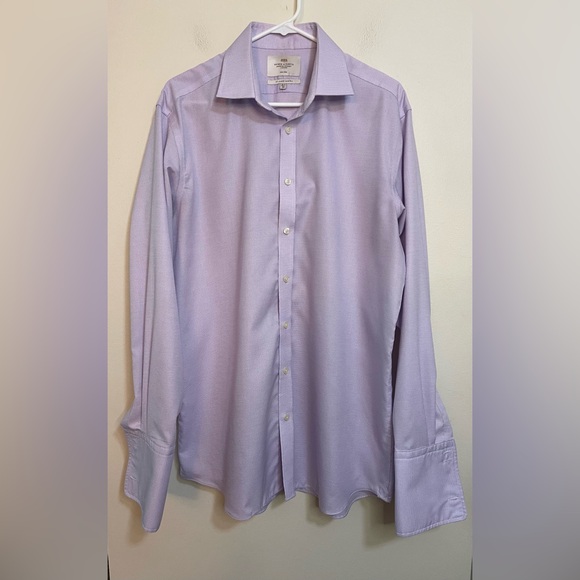 Hawes & Curtis ST James Slim Fit Button Down Shirt French Cuffs Sz 16.5/36 - Picture 6 of 17